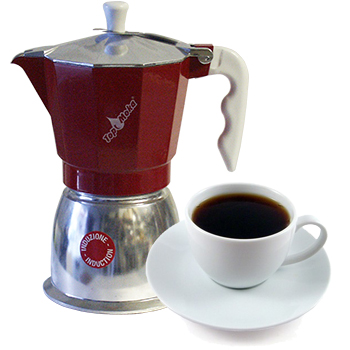 Orziera ad induzione 4 tazze - Caffettiere moka colorate, coffee